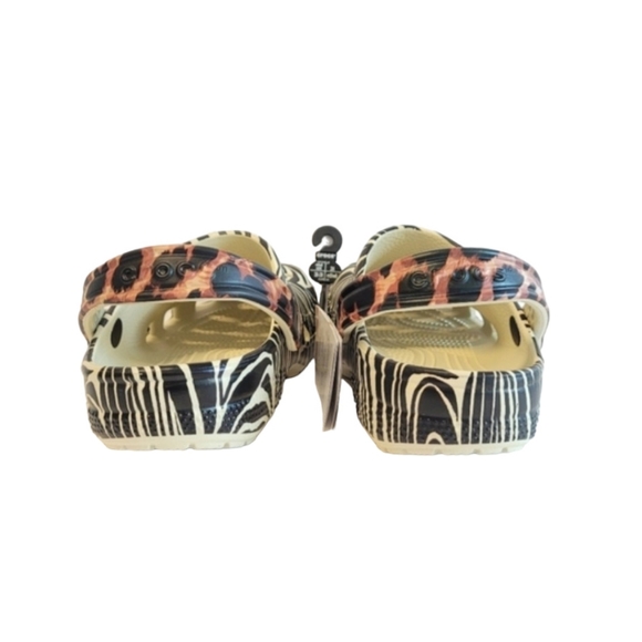 🔴CLOSING / FINAL PRICE  CROCS Tiger Print Black and Tan Size 8 - Picture 5 of 10